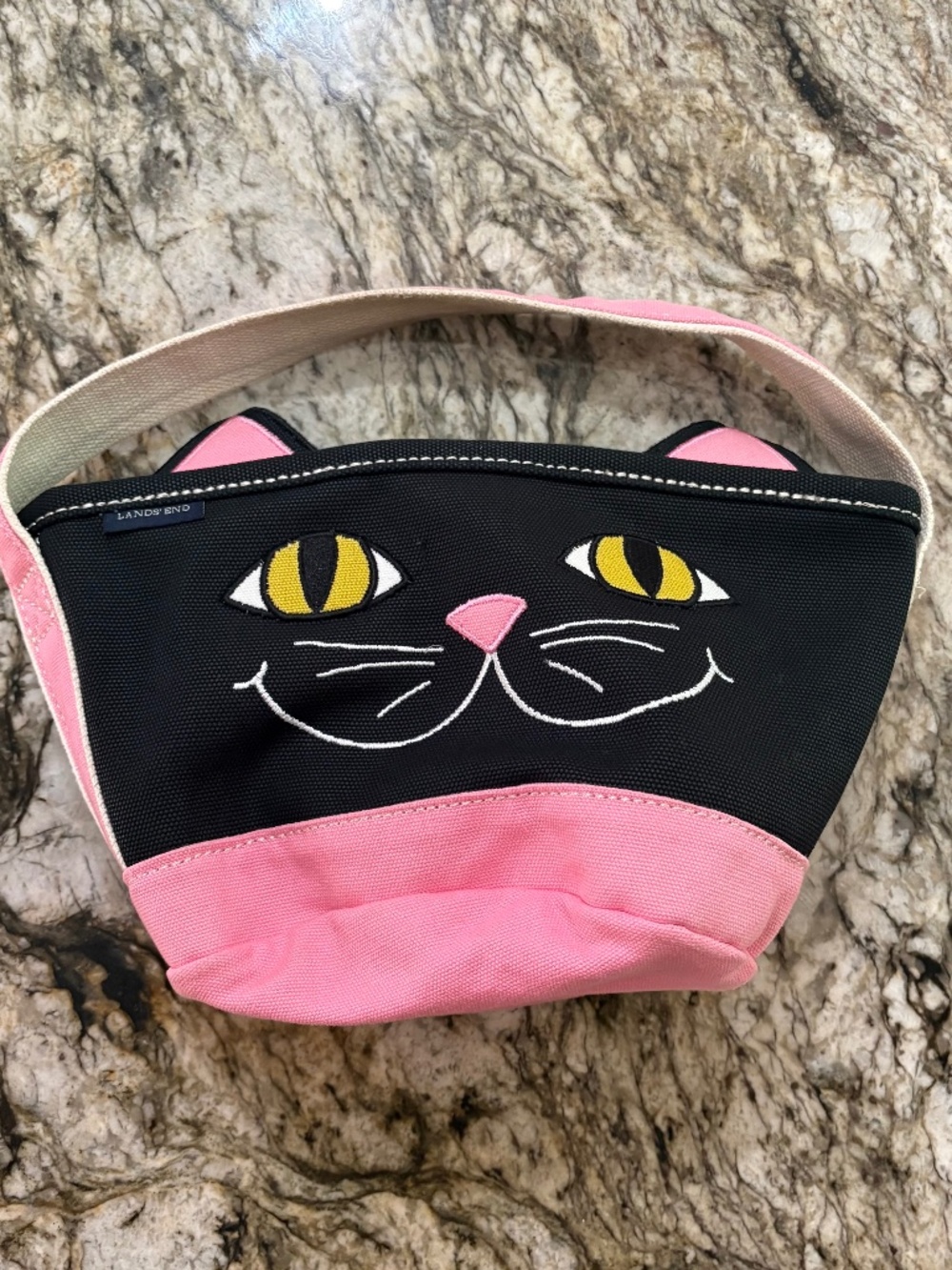 Land's End Halloween Canvas Bucket Tote Bag